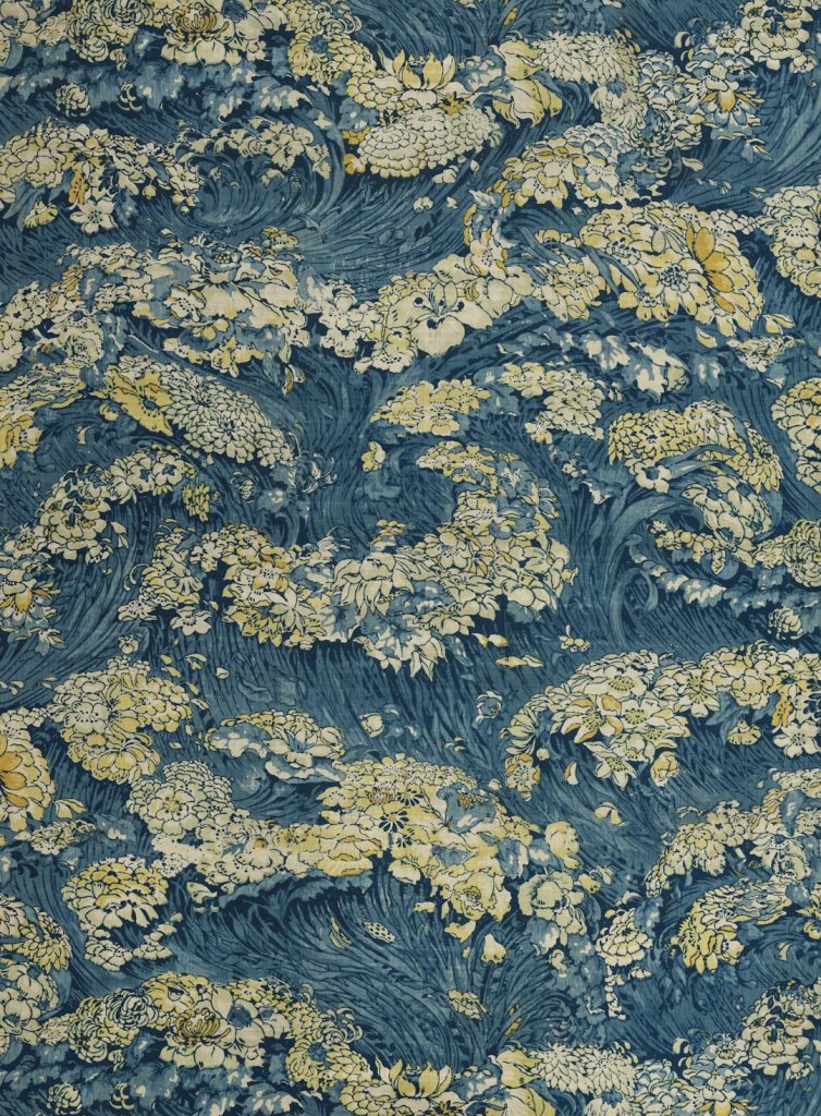 Cloth with Floral Sea Design 1894 designed by Arthur Silver (British, 1853–1896) England, 19th century Roller printed silk Overall: 120.4 x 91.4 cm (47 3/8 x 36 in.) Gift of Henry Hunt Clark 1950.348 https://www.clevelandart.org/art/1950.348
